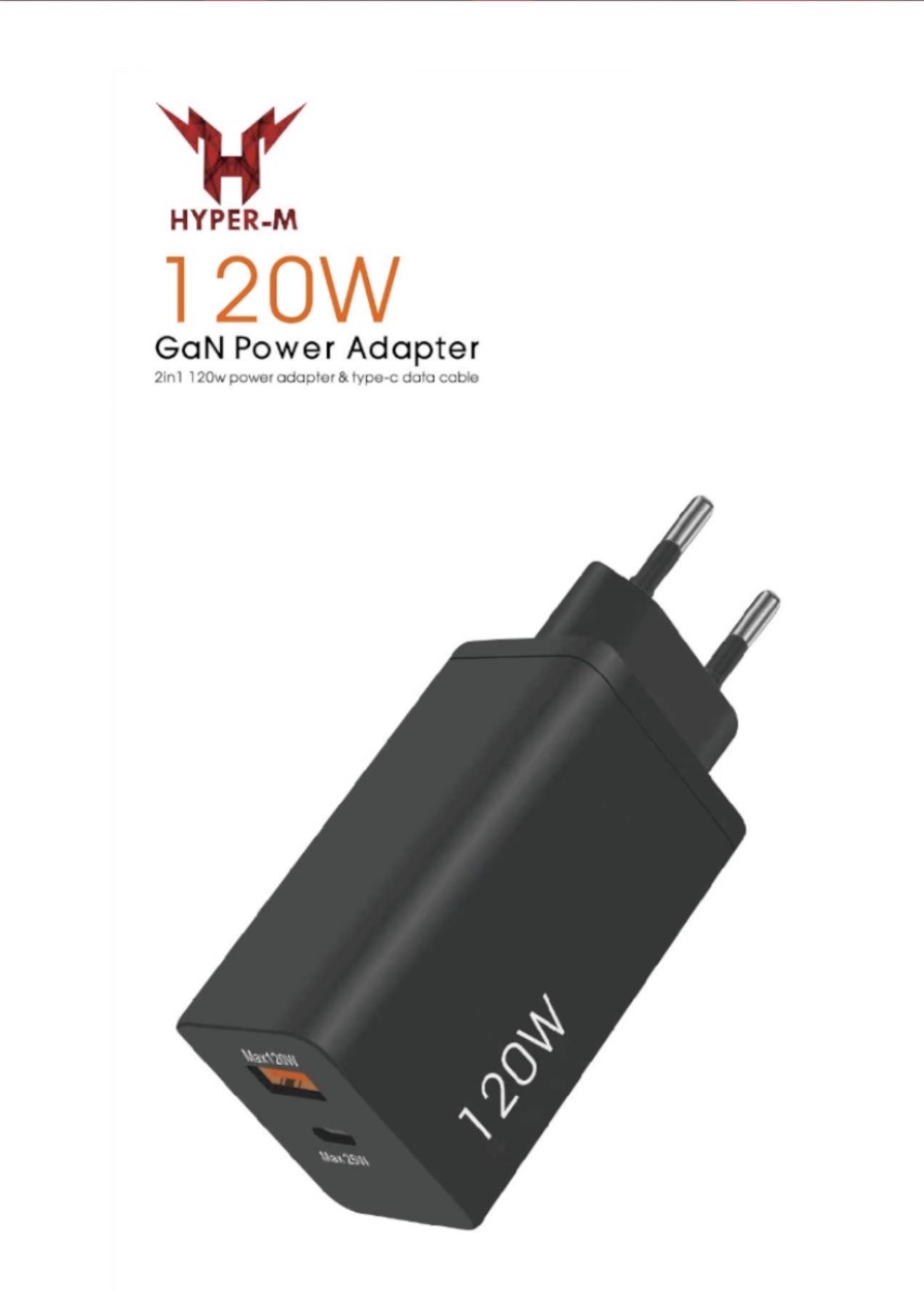 HYPER-M USB PUNJAC 120W s 2 PORTA