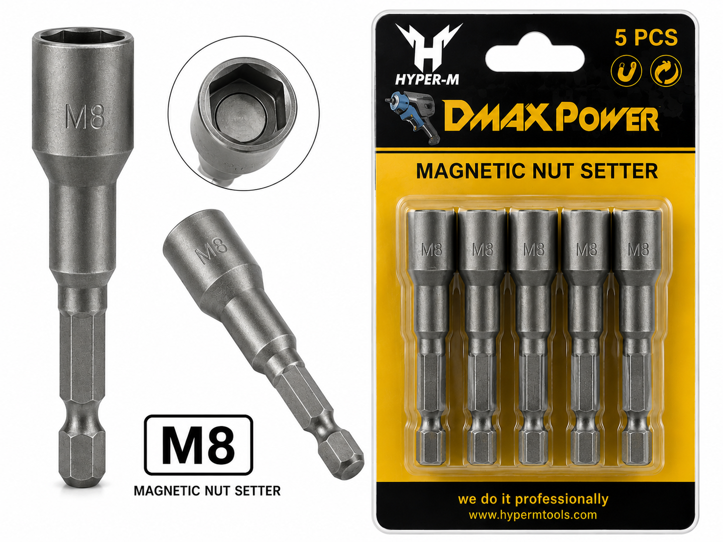 MAGNETNI NASTAVAK ZA BUSILICU M8 X 65MM