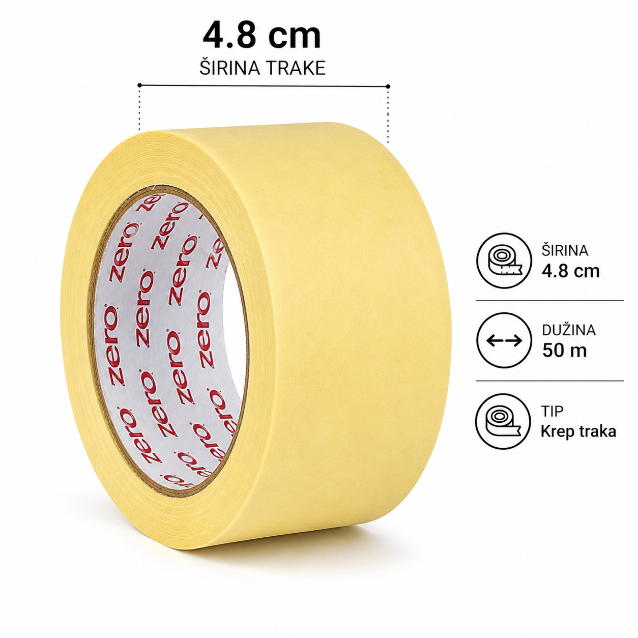 PAPIRNA TRAKA 4,8CM X 50M