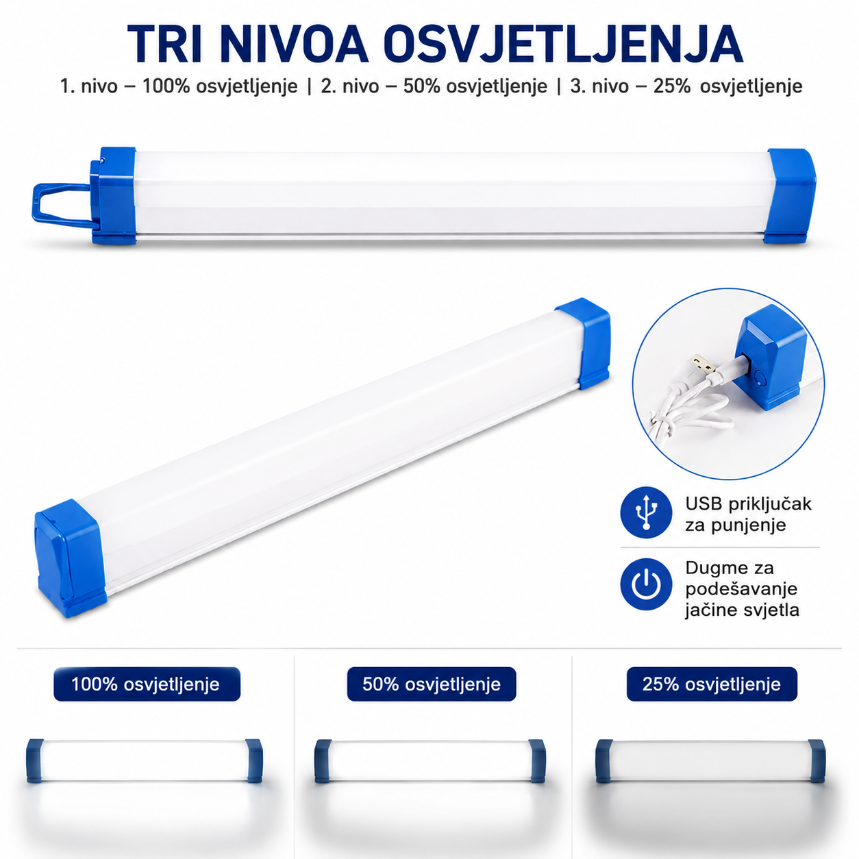 PUNJIVA LED LAMPA 30CM