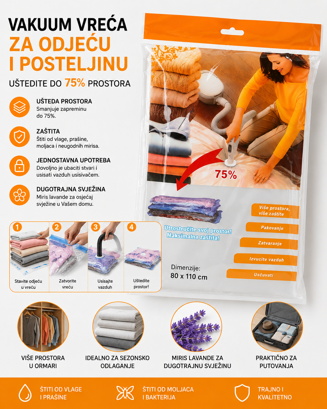 VAKUM VREĆA ZA ODJEĆU I POSTELJINU