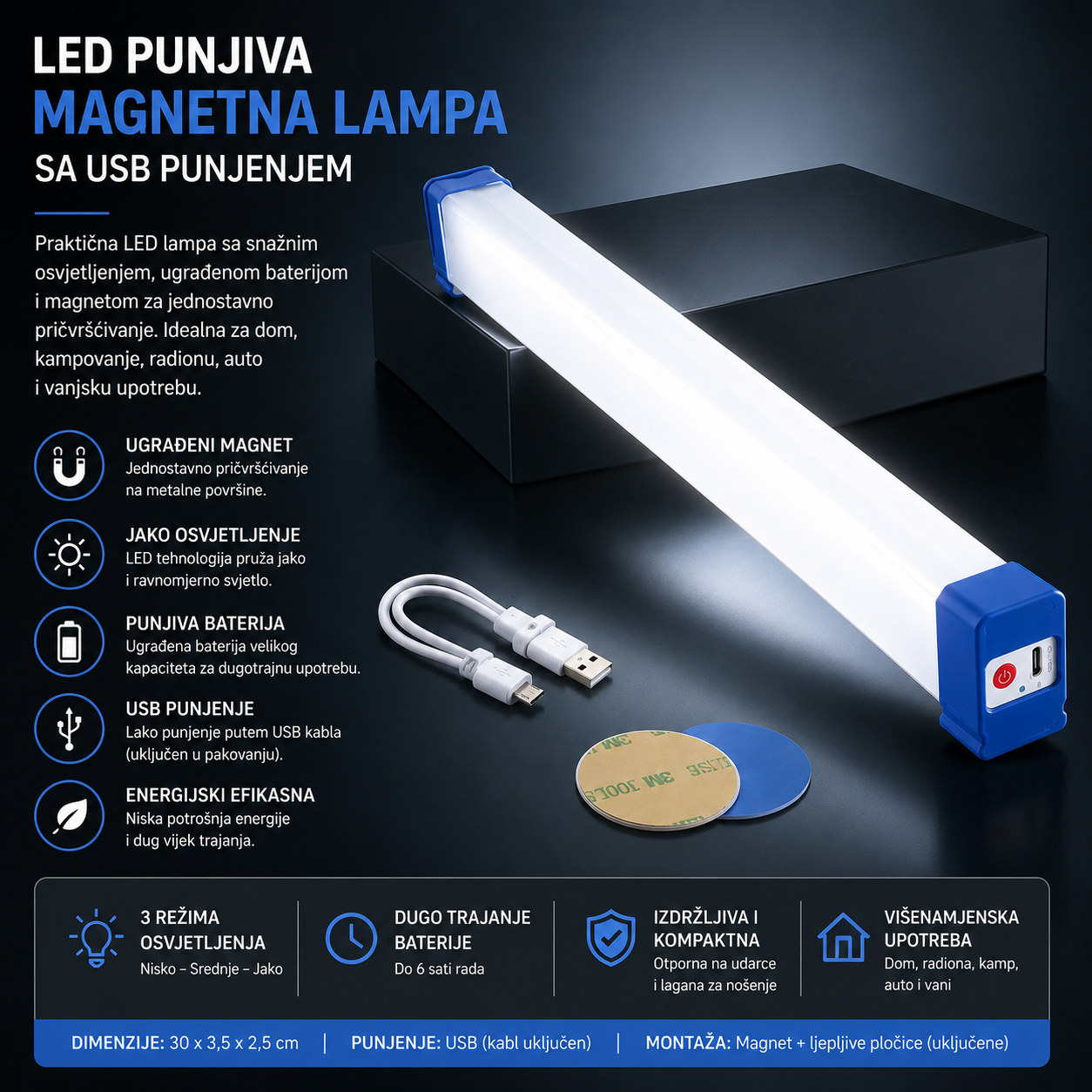 PUNJIVA LAMPA L 80cm