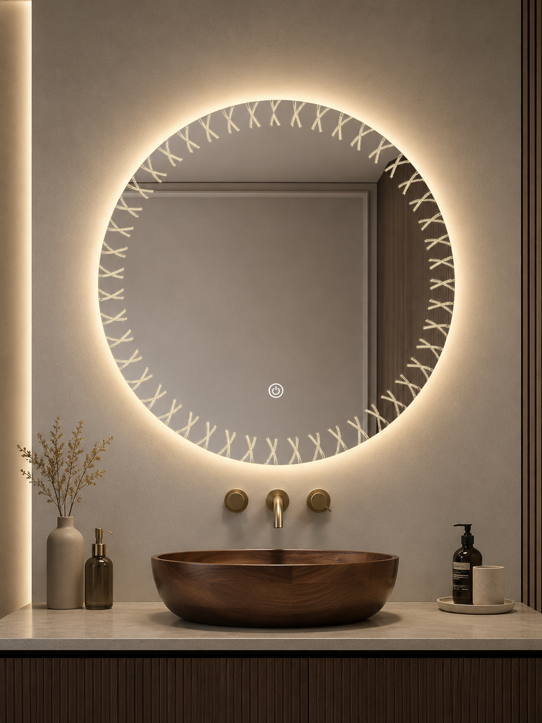LED OGLEDALO - 017 80X80CM