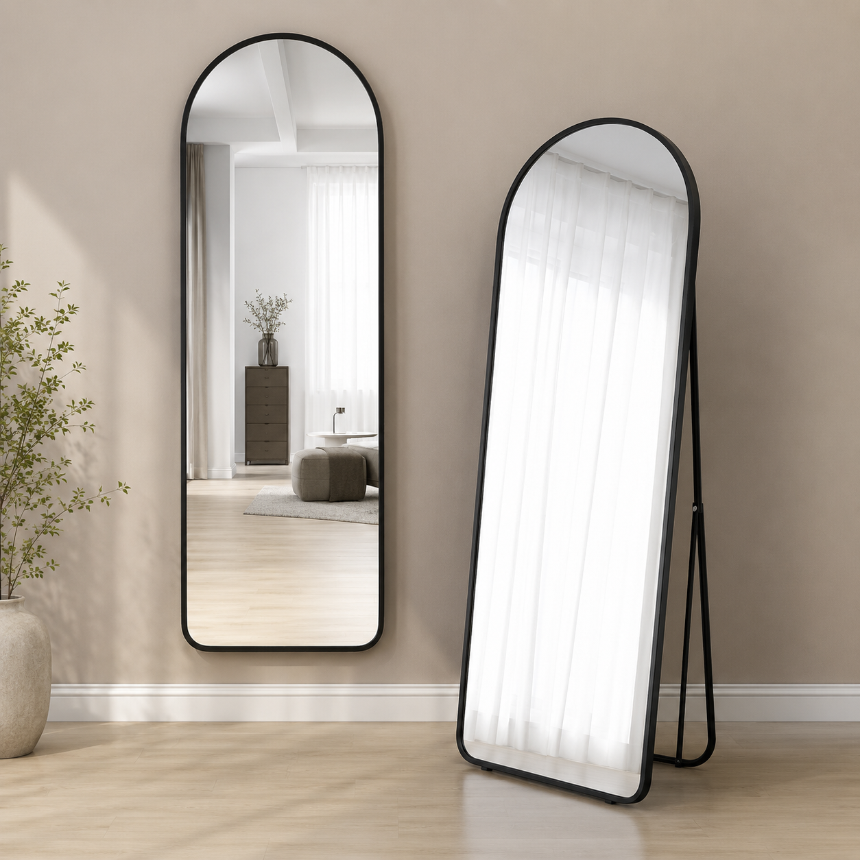 OGLEDALO - S02-1 BLACK 60X165CM
