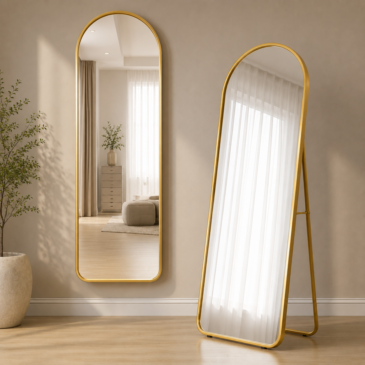 OGLEDALO - S02-2 GOLD 60X165CM
