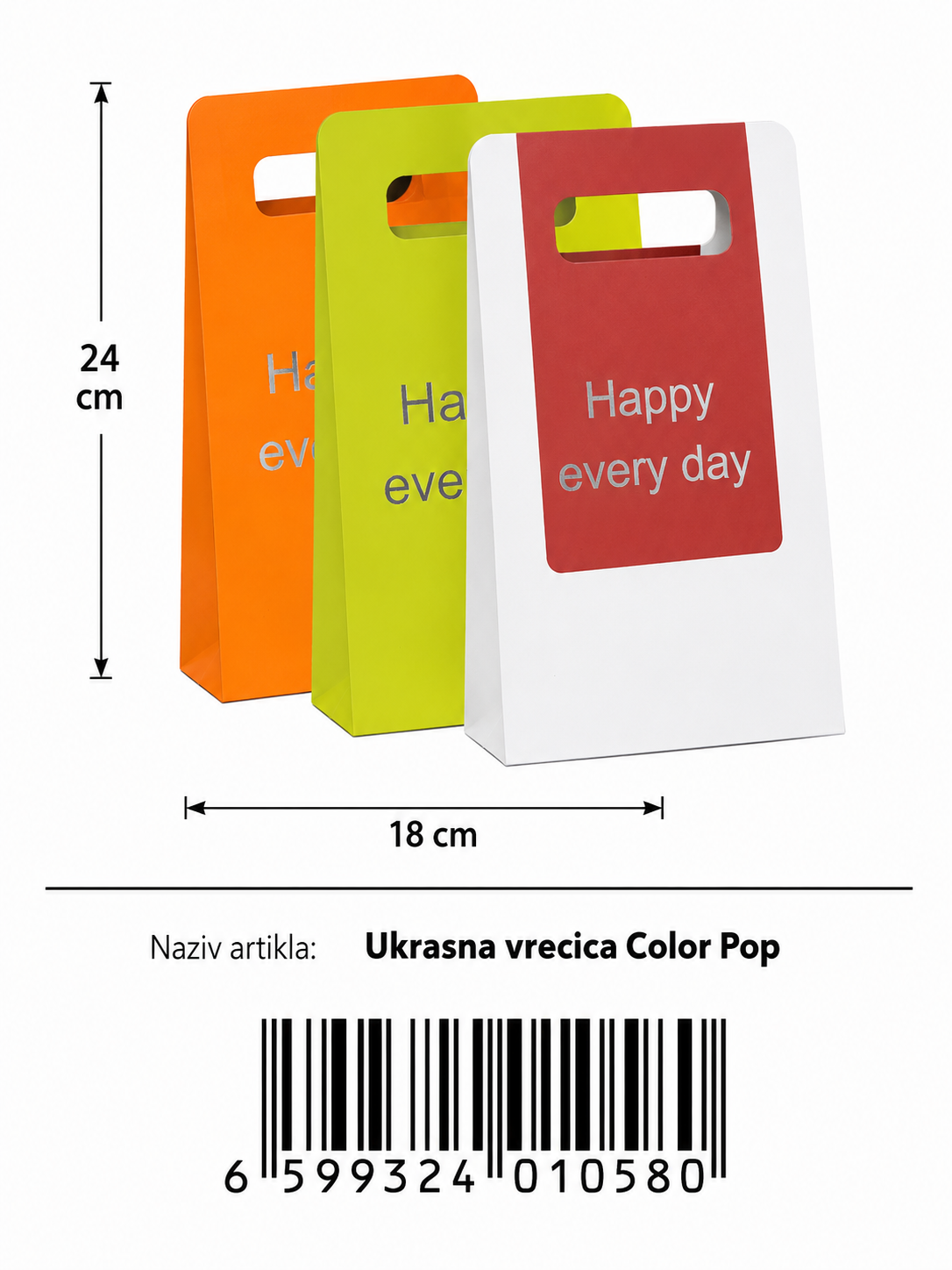 UKRASNA VRECICA COLOR POP