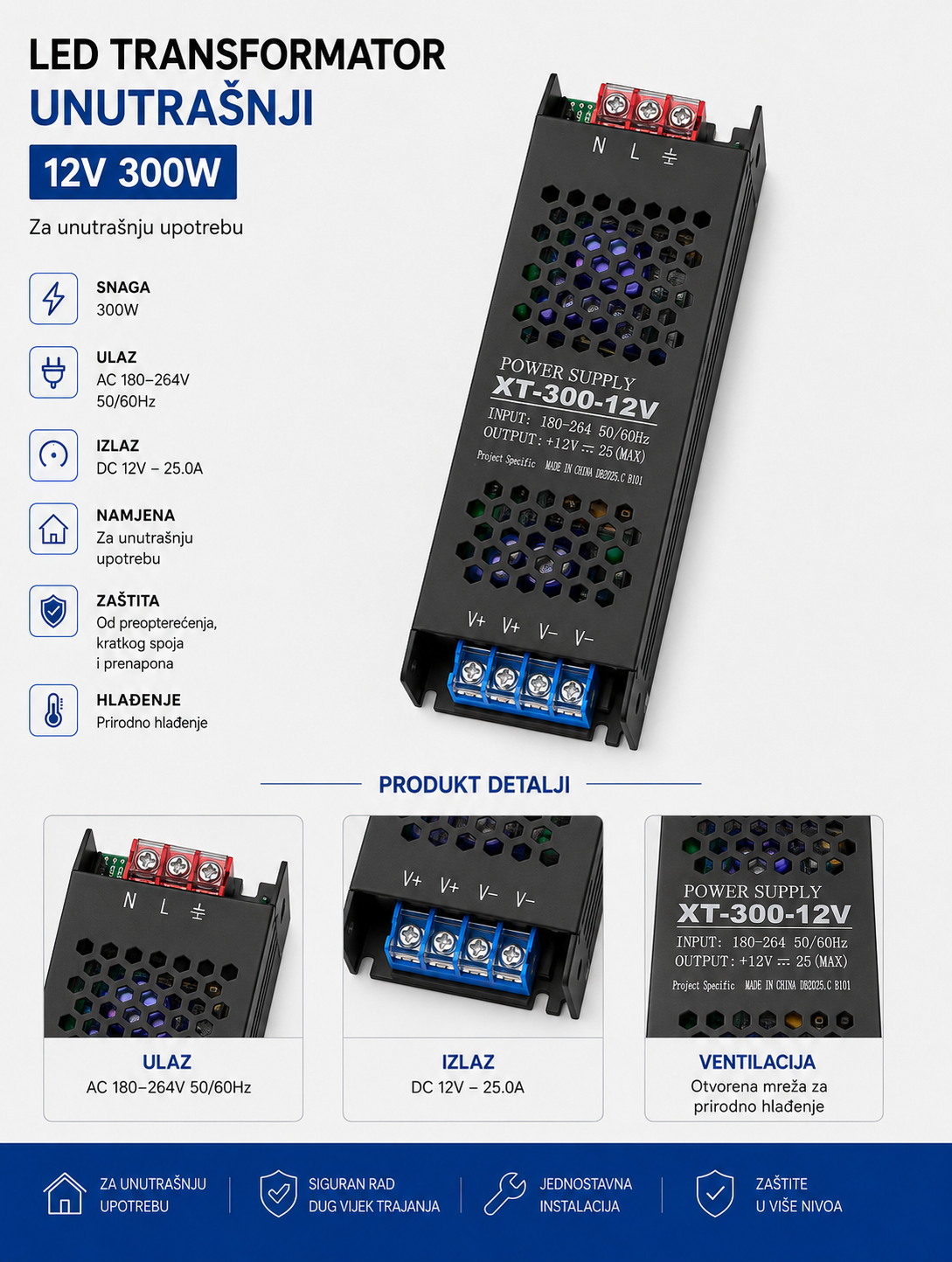 LED TRANSFORMATOR 12V 300W