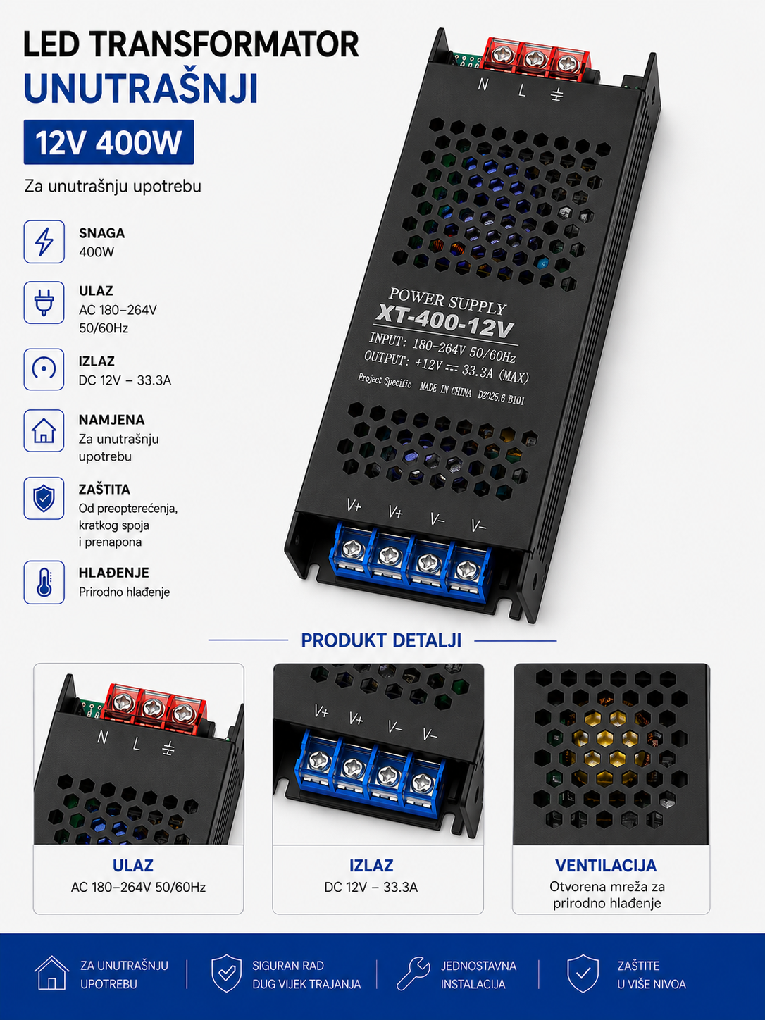 LED TRANSFORMATOR 12V 400W