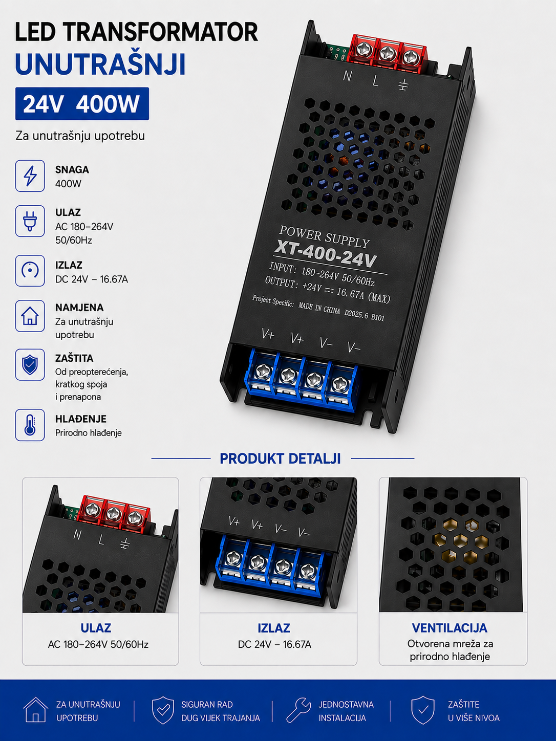 LED TRANSFORMATOR 24V 400W